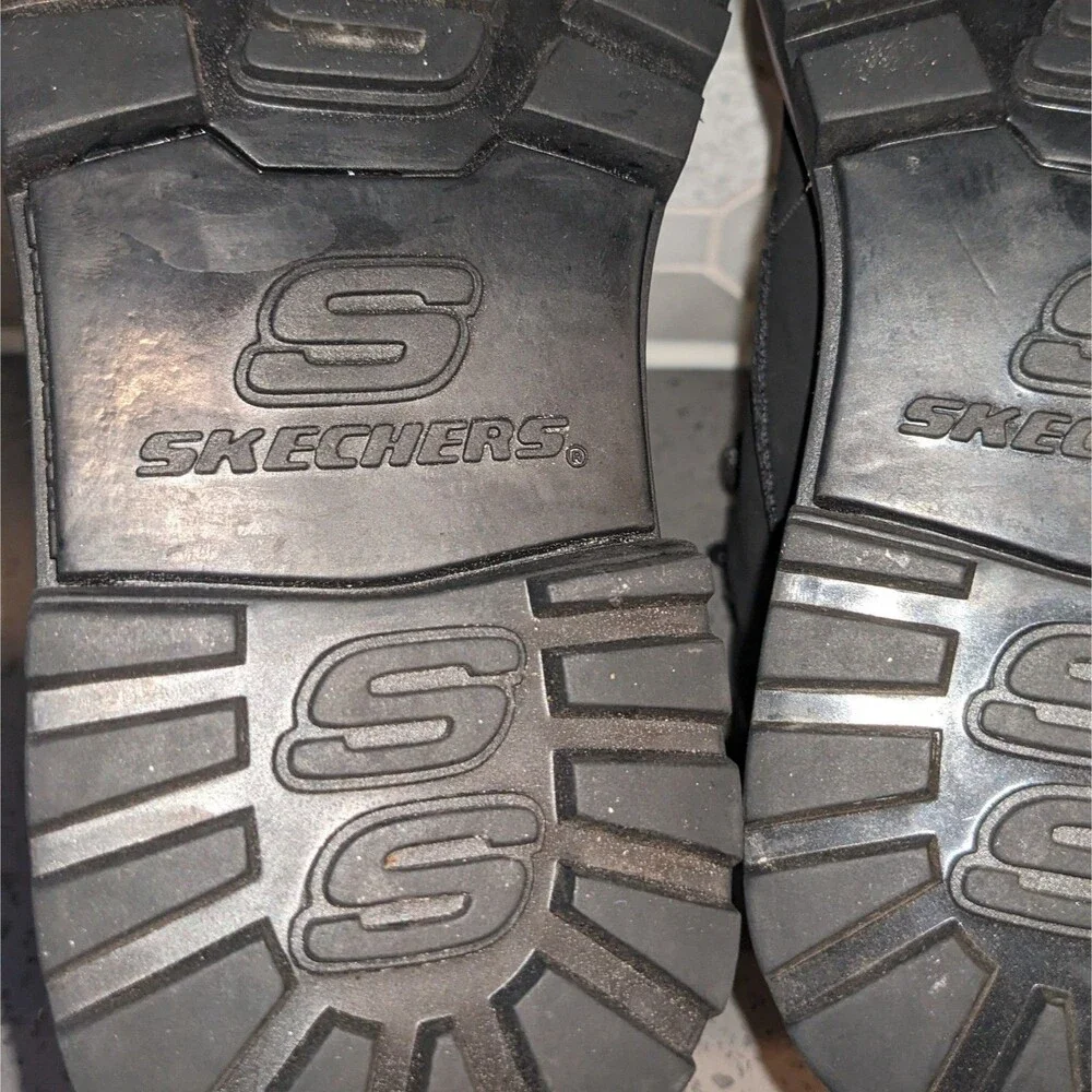 Skechers Little Boys Black Ankle Hiking Boots Size 13